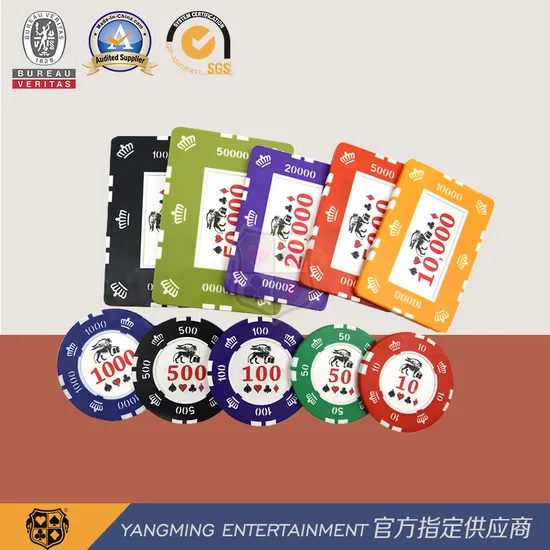12g Striped Set Clay Poker Chip with Custom Stickers for Casino Poker 