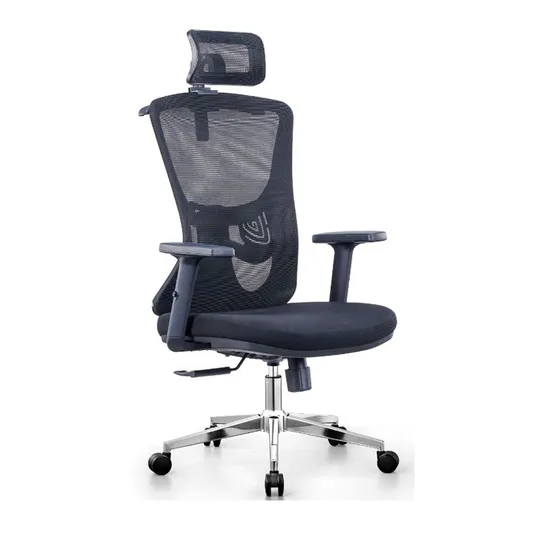 Grey Frame Mesh Gaming High Back Revolving Table Office Chairs 
