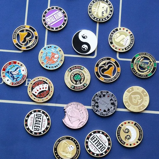 Wholesale Sale High Quality Sublimation Hologram Gold Plated Gambling Magnetic Clear Casino Set Clay Poker Chips 