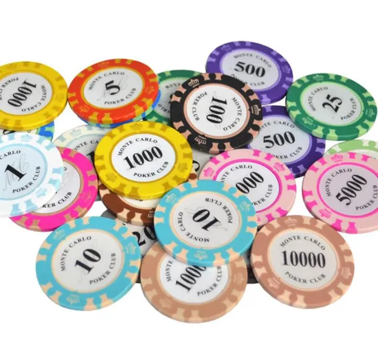 14G Double Color Crown Wheat Clay Chip Game Mahjong Texas Poker Chip 
