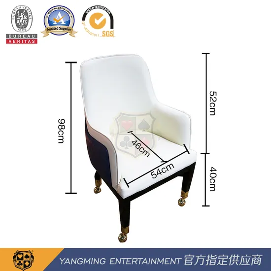 Baccarat Dragon Tiger Gaming Table Dealing Dealer Chair Custom Logo Pulley Player Chair Ym