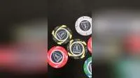 14G Clay Crown Wheat Casino Poker Chip with Shiny Star Sticker 