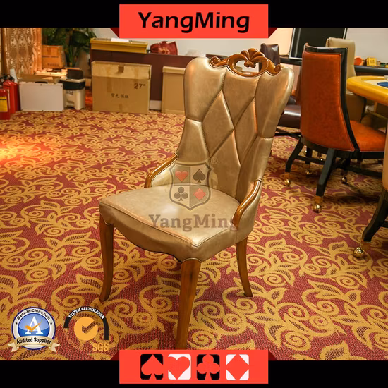 Korean Restaurant Solid Wood Chair Living Room Simple PU Leather Chair Solid Wood Frame Korean Casino Hotel Dining Chair Ym