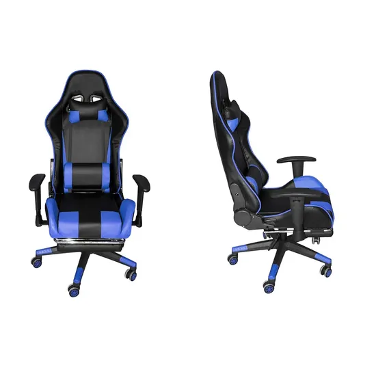 Luxury Gaming Computer Chair PU Leather Recliner Chair with Pillow and Cushion 