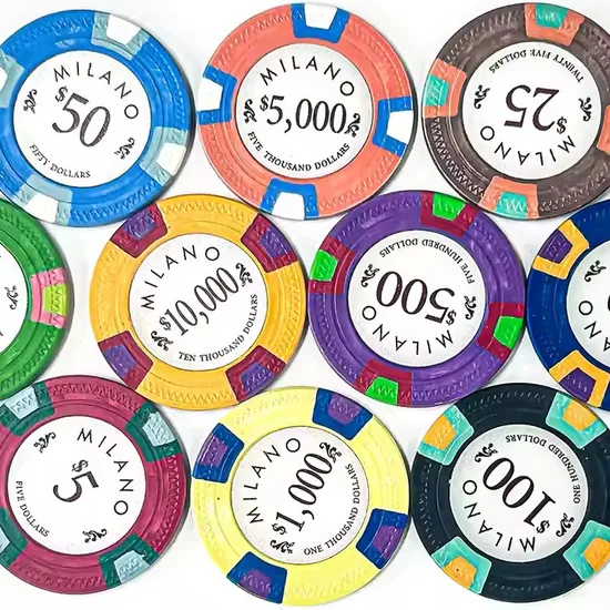 Factory Supply New Design 3 Tone 14G Clay Chip with Stickers 