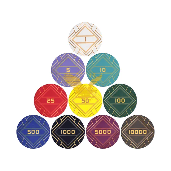 Ceramic Poker Chips Customised Logo 39mm Casinio Gambling Chips 