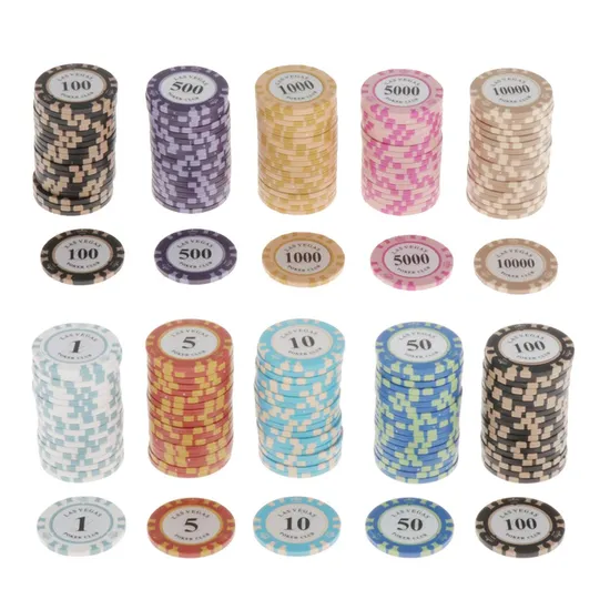 Stickers Sublimation Wholesale UV Print 14G RFID Custom Casion Clay Poker Chip 