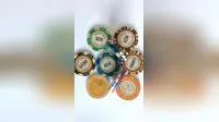 14G 3tone Clay Poker Chip with Sticker 