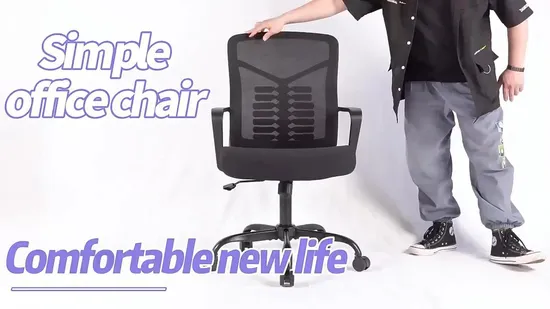 MID Back Ergonomic Mesh Swivel Rolling Fabric Gaming Computer Table Office Chair 