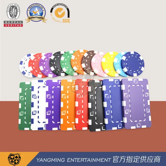 Clay Poker Chip Customized Various Colors Casino Chips with Stickers 