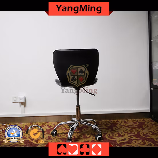 Stainless Steel Pulley Backrest Bar Chair Casino Dealer Licensing Office Home Leisure Lifting Rotating Game Chair Ym