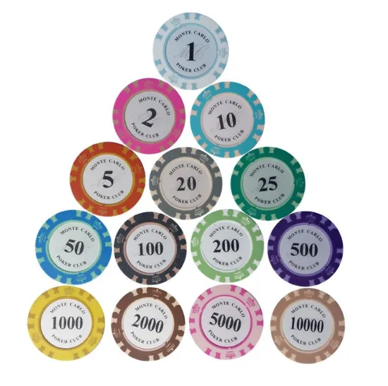 Wholesale 14G Crown Clay Chip Manufacturers Texas Poker Mahjong Plastic Chip Coins 