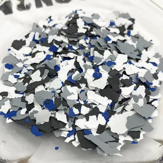 Colored Acrylic Chips Paint Color Flakes and Epoxy Floor Chips 