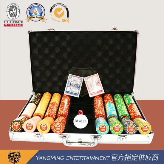 High Quality 12g Iron Core Clay Poker Chip Texas Casino Poker Table Game Chip Set 
